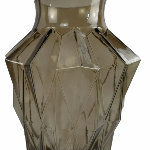 Glass Vase Brown Geometric Glass Vase 30cm - Image 3