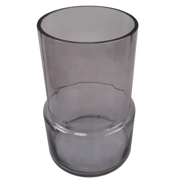 Glass Vase Grey Smoke Glass Vase 26cm - Image 3