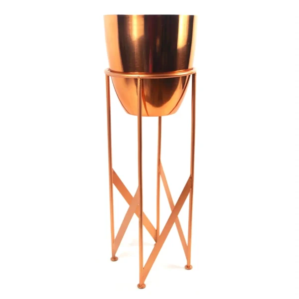 Artificial Yukka Plant Metal Planter Copper 90cm Tall Premium - Image 2