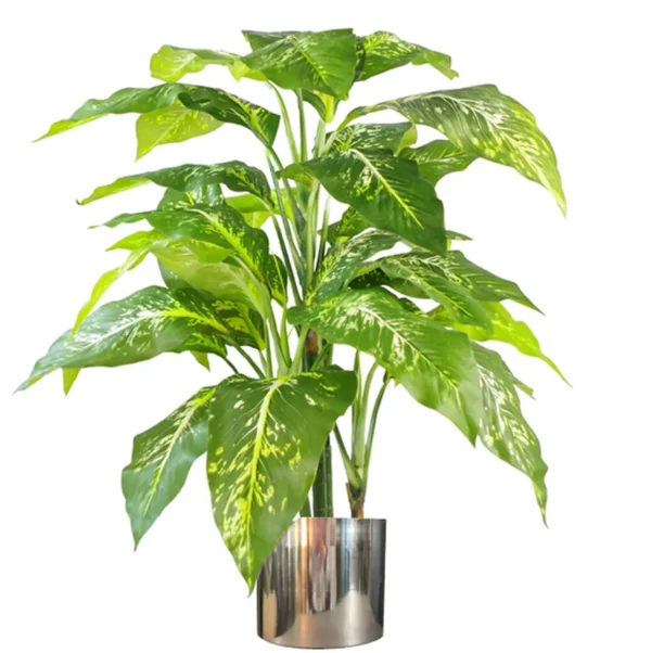 Artificial Tree Plant Trees Silver Metal Planter