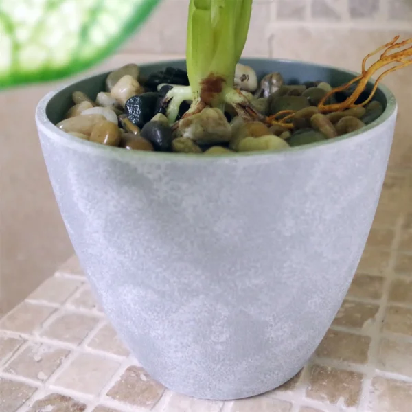 Artificial Taro Plant in Decorative Planter 40cm - Image 2