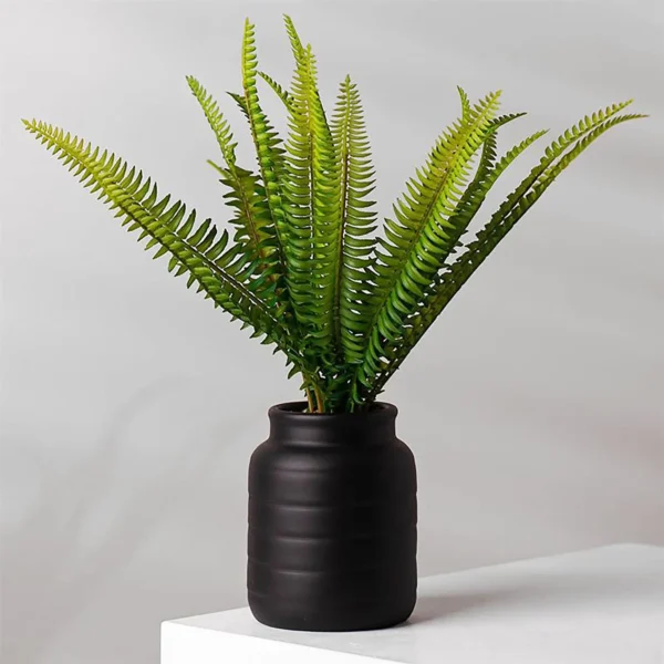 Ceramic Plant Vase Pot Flower Planter Black 13 x 13 x 14cm - Image 2