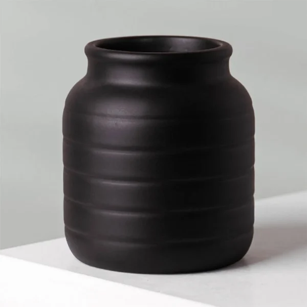 Ceramic Plant Vase Pot Flower Planter Black 13 x 13 x 14cm - Image 4