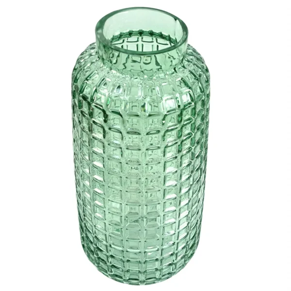 Glass Vase Green Cube Glass Vase 30cm - Image 3