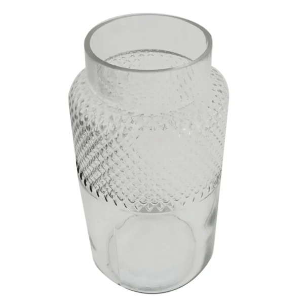 Glass Vase Clear Glass Diamond Vase 29cm - Image 3