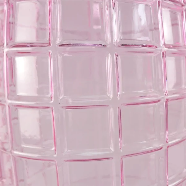 Glass Vase Tall Pink Square Glass Vase 49cm - Image 3