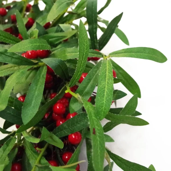 Christmas Mistletoe Red Berry Floristry Wreath 60cm 24" - Image 2