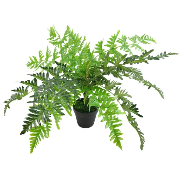 Hanging Copper Planter Artificial Fern Plant 60cm - Image 4