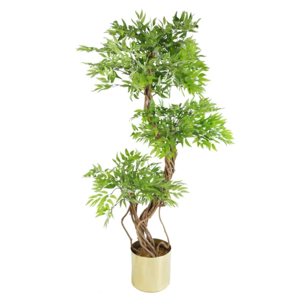 Artificial Tree Japanese Fruticosa Ficus Tree Plastic Pot 140cm - Image 4