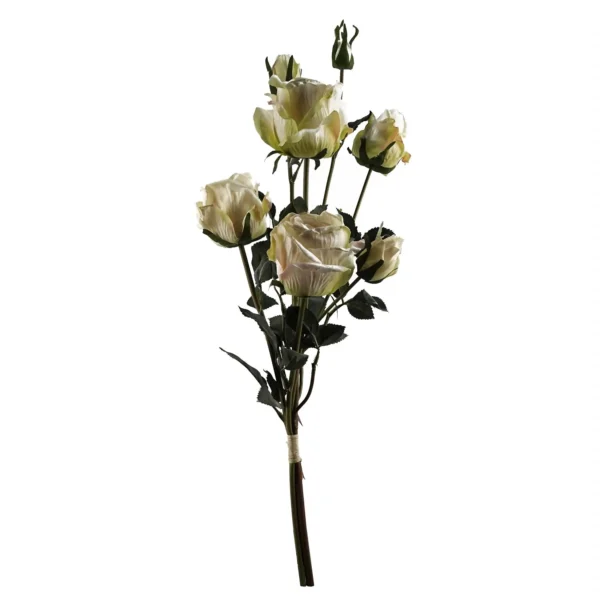 Leaf 60cm Artificial Rose Display Glass Vase - Image 2