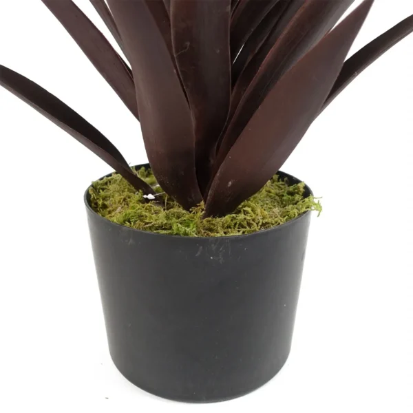 Leaf Design 85cm Dark Red Yucca Plant Artificial - Image 3