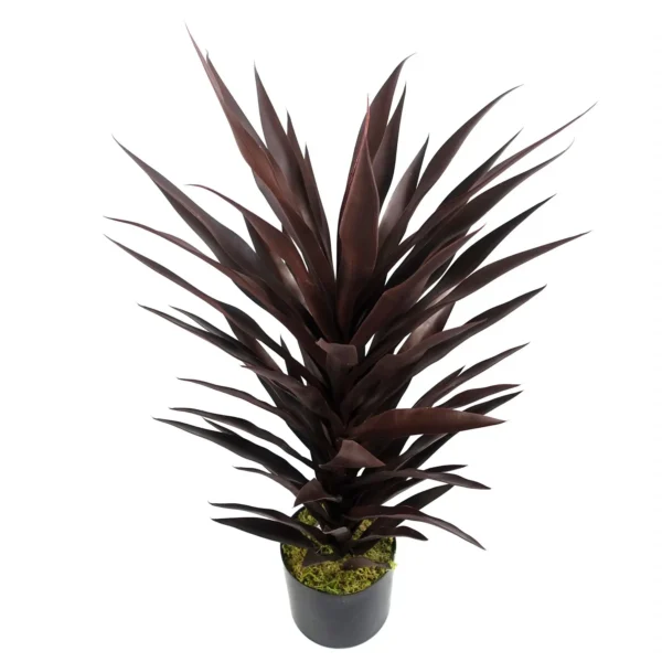 Leaf Design 85cm Dark Red Yucca Plant Artificial - Image 4