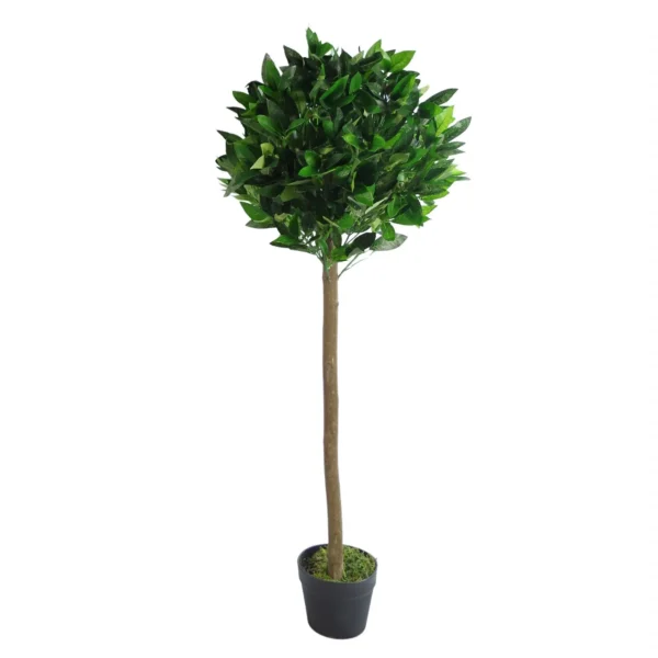 Pair Artificial Bay Topiary Trees PAIR 120cm Trunk - Image 4