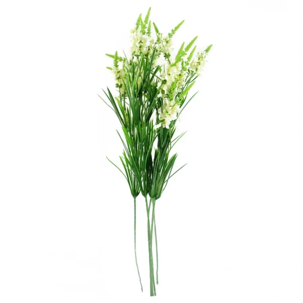 Pack of 6 x Artificial Flowers White Larkspur Artifical Stem 80cm - Image 2