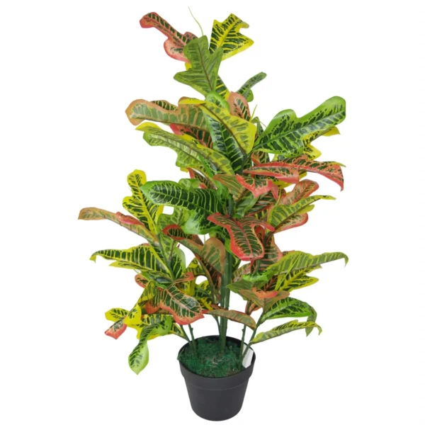 Tropical Artificial Plants 90cm Croton Large - Image 3