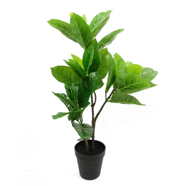 Rubber Plant Artificial in Pot 65cm - Image 4