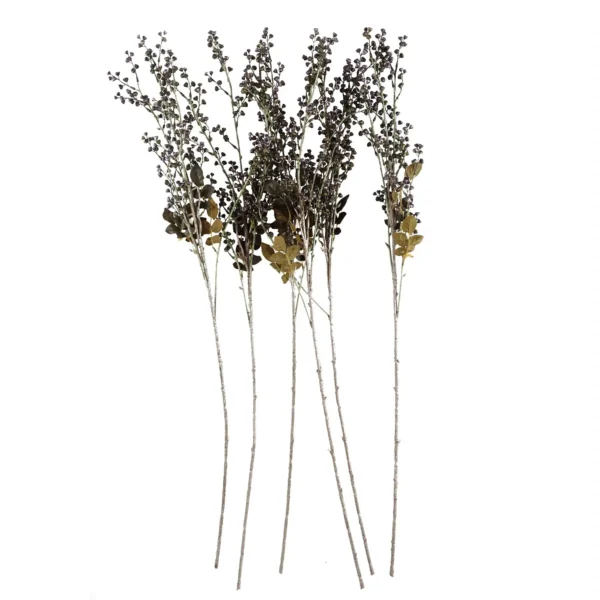 Pack of 6 x Artificial Foliage Dark Berry Stem 85cm - Image 3