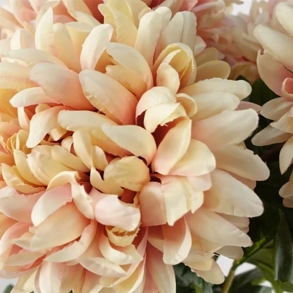 Pack of 6 x Artificial Flowers Extra Large Reflex Chrysanthemum - Pink 75cm - Image 3