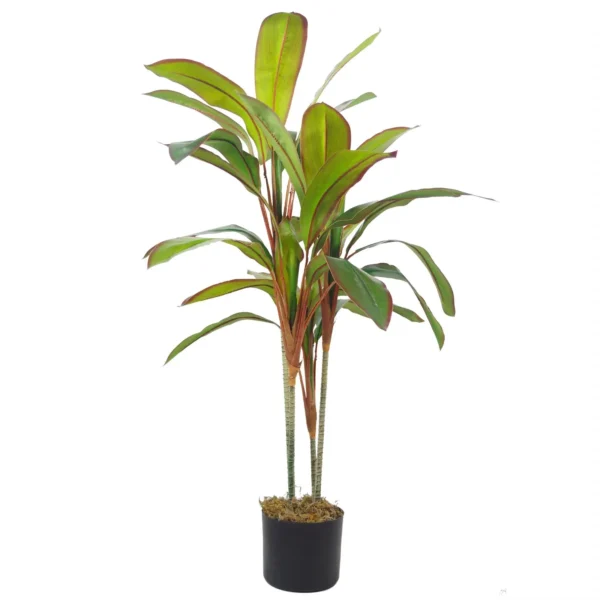 Tropical Artificial Dracaena Palm Plant 100cm Large Leaf Dracaena Faux Tree