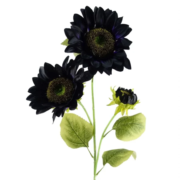 Pack of 6 x Artificial Flowers Purple Sunflower - 3 heads 88cm - Image 5