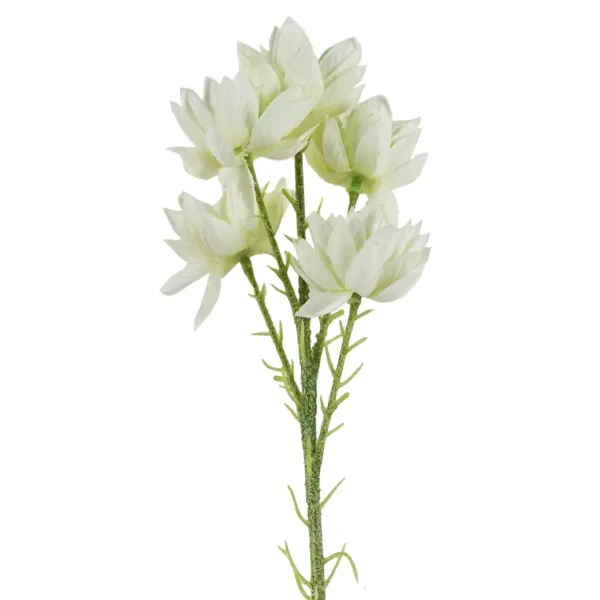 Pack of 6 x Artificial Flowers White Starflower Stem - 5 Flowers 60cm - Image 3