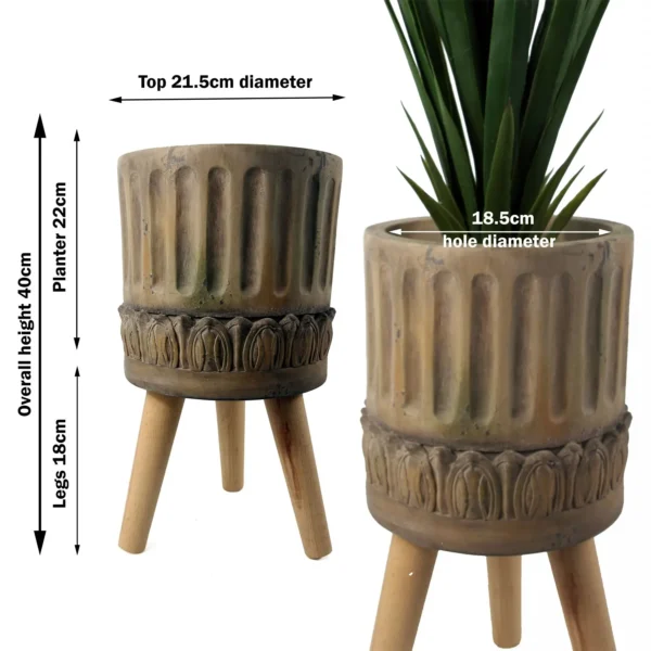 Planters Plant Pots Z i Roman Composite 40cm x 21.5cm - Image 3