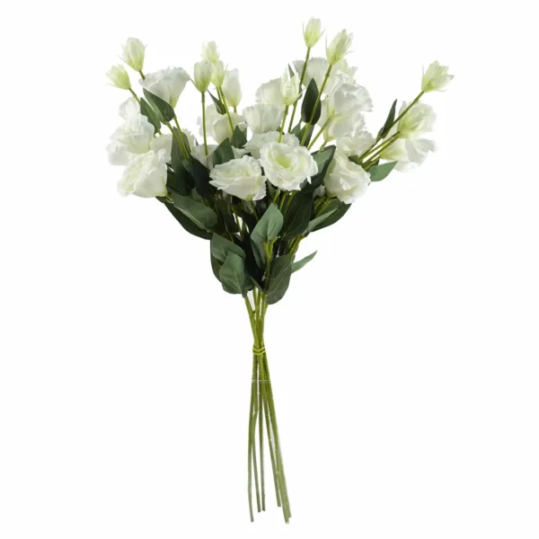 Pack of 6 x Artificial Flowers White Wild Rose Stem - 6 Flowers 80cm - Image 2