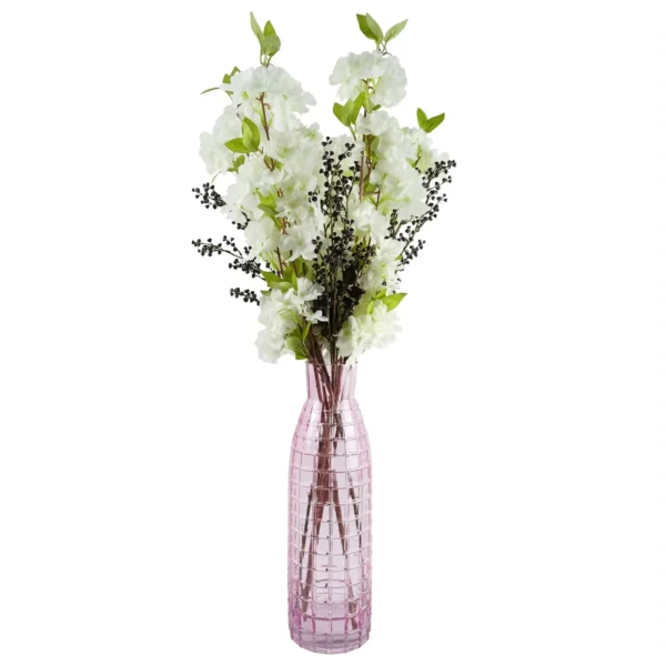 Pack of 6 x Artificial Flowers White Blossom Stem 100cm - Image 4