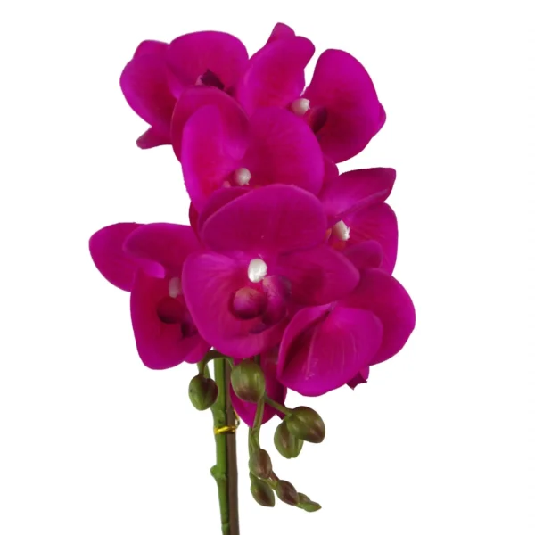 Orchid Artificial Dark Pink Silver 50cm Phalaenopsis - Image 2