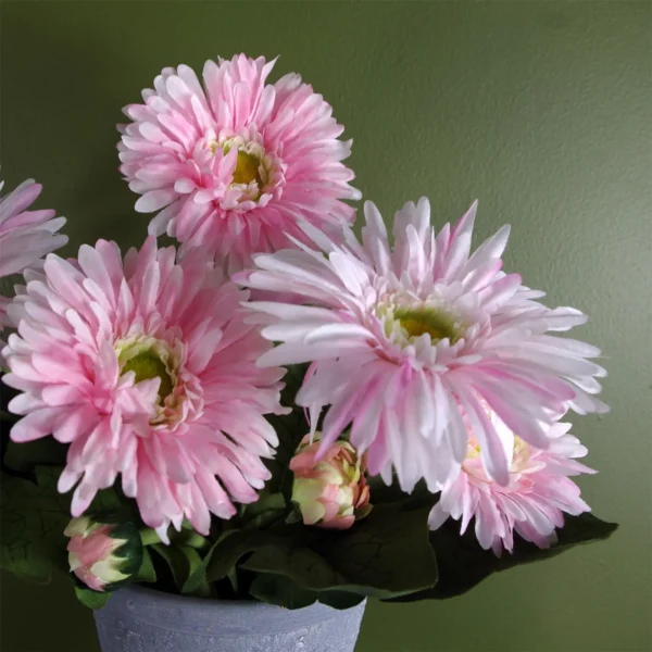 Pink Daisy Plant Artificial - Image 2