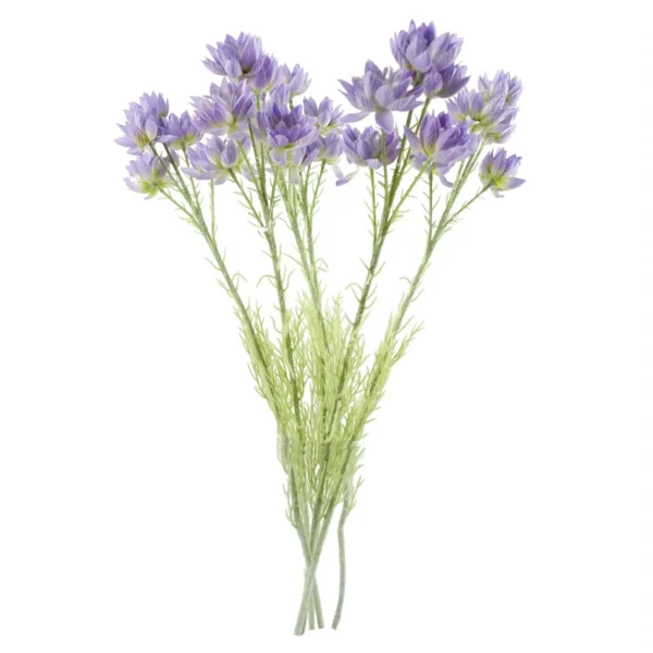 Pack of 6 x Artificial Flowers Purple Starflower Stem - 5 Flowers 60cm - Image 2