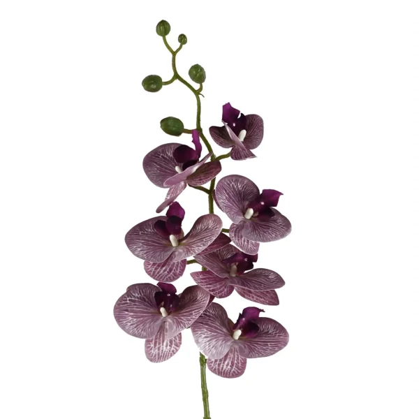 Pack of 6 x Artificial Flowers Phalaenopsis Orchid Purple Stem 100cm - Image 3