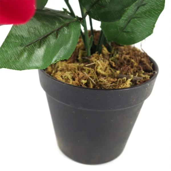 Poinsettias Gold Metal Planter Artificial Christmas Xmas - Image 6