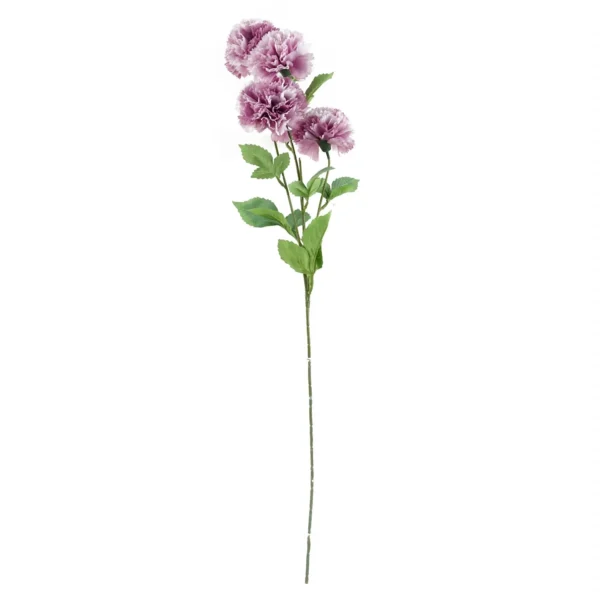 Pack of 6 x Artificial Flowers Pink Carnation Stem - 4 Flowers 70cm - Image 7