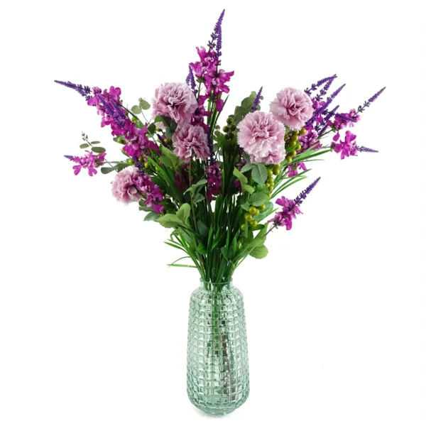 Pack of 6 x Artificial Flowers Dark Pink Larkspur Artifical Stem 80cm - Image 3