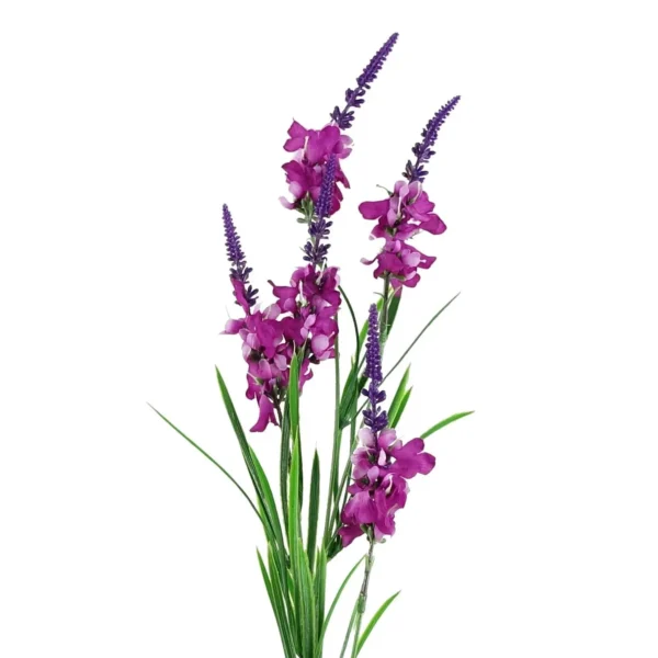 Pack of 6 x Artificial Flowers Dark Pink Larkspur Artifical Stem 80cm - Image 4