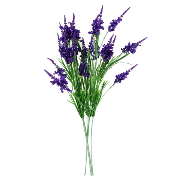 Pack of 6 x Artificial Flowers Purple Larkspur Artifical Stem 80cm - Image 2