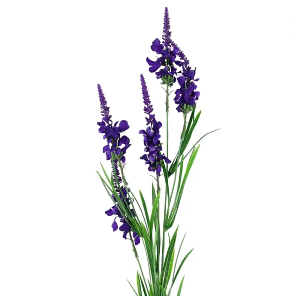 Pack of 6 x Artificial Flowers Purple Larkspur Artifical Stem 80cm - Image 4