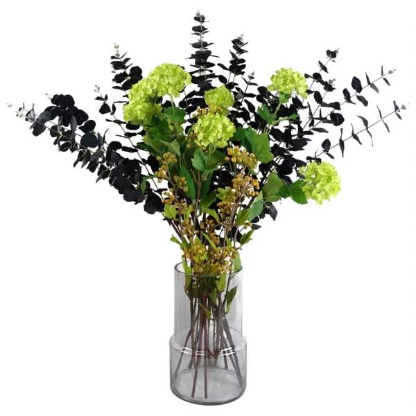 Pack of 6 x Artificial Foliage Yellow Berry Stem 90cm - Image 7