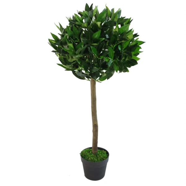 Artificial Bay Laurel Tree Topiary 90cm Tall Trunk