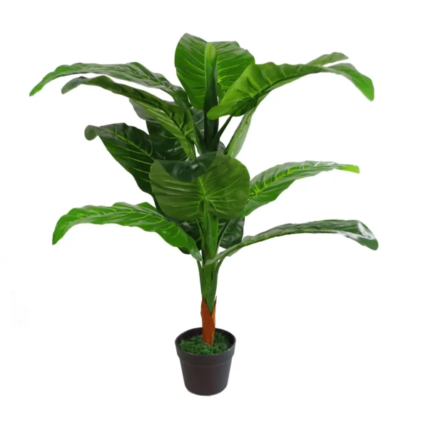 Tropical Artificial Plants 105cm Elephant Ear House Plant - Image 3