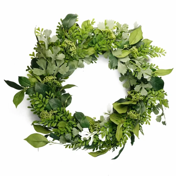 50cm Artificial Wreath Ferns Leaf