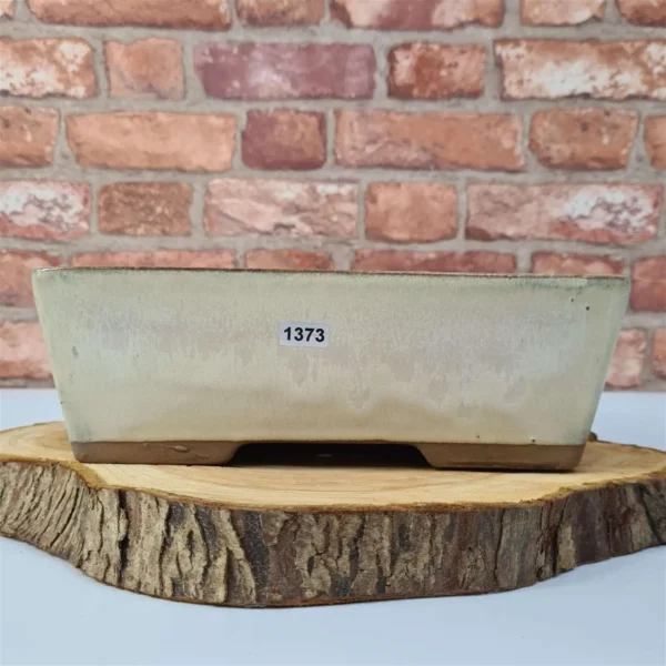 25cm Glazed Bonsai Pot | Rectangle | 25cm x 18cm x 9cm | White