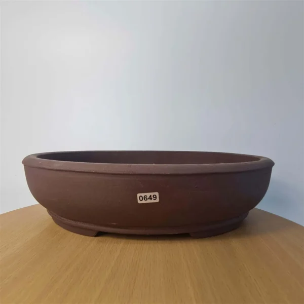 37cm Unglazed Bonsai Pot | Oval | 37cm x 30cm x 9cm | Brown