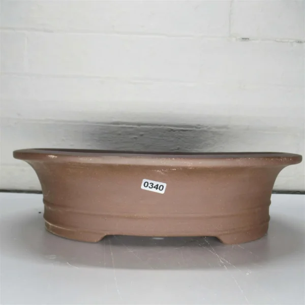 31cm Unglazed Bonsai Pot Oval | 31cm x 24cm x 8cm | Oval | Brown