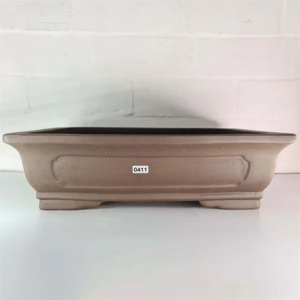 37cm Handmade Unglazed Bonsai Pot | Rectangle | 37cm x 29cm x 10cm | Brown