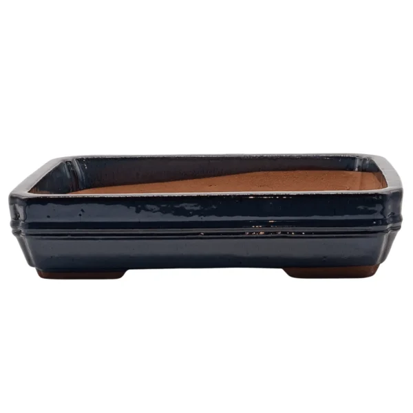 37cm Glazed Bonsai Pot | Rectangle | 37cm x 28cm x 9cm | Blue