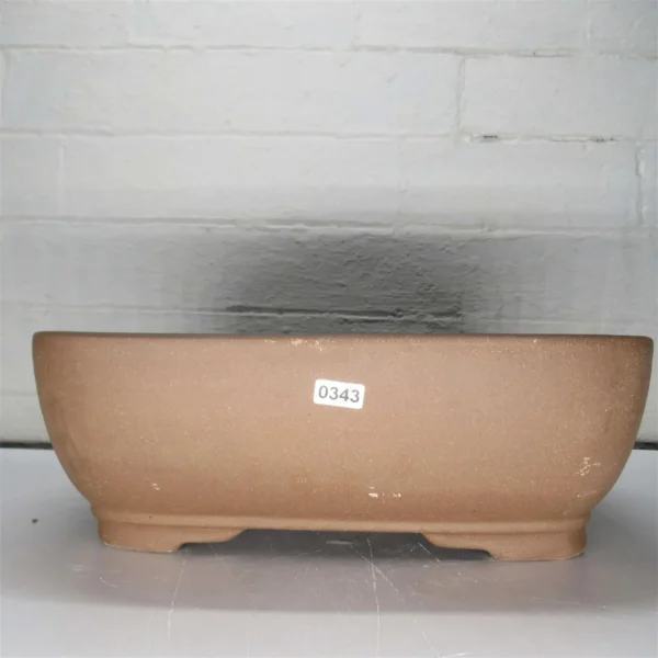 31cm Unglazed Bonsai Pot Oval | 31cm x 25cm x 10cm | Rectangle | Brown