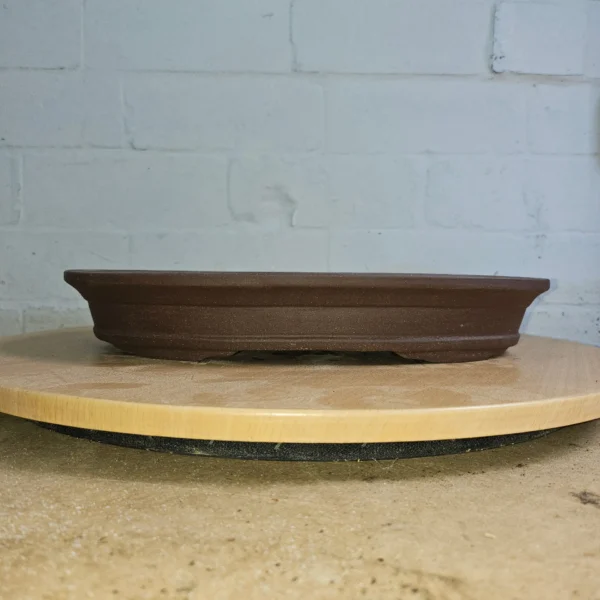 33cm Premium Unglazed Bonsai Pot | Oval | 33cm x 23cm x 5cm | Brown