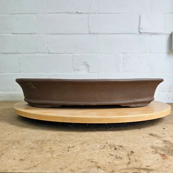 51cm Premium Unglazed Bonsai Pot | Oval | 51cm x 36cm x 10cm | Brown